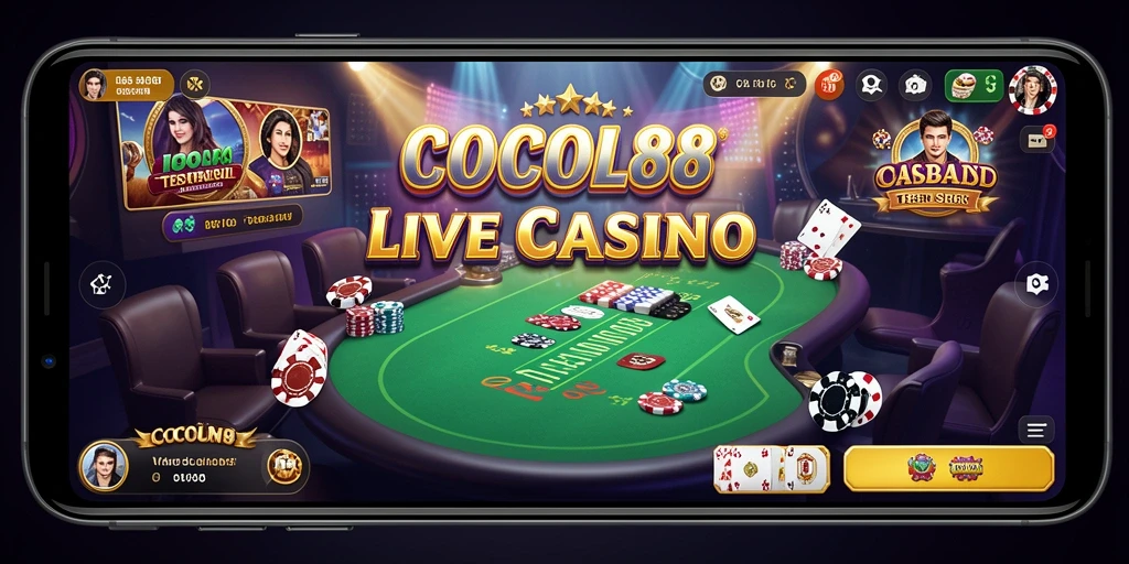 Screenshot gameplay Live Casino COCOL88 dengan dealer langsung.