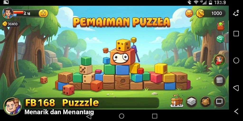 Tampilan gameplay FB168 dengan tantangan Puzzle yang menarik.