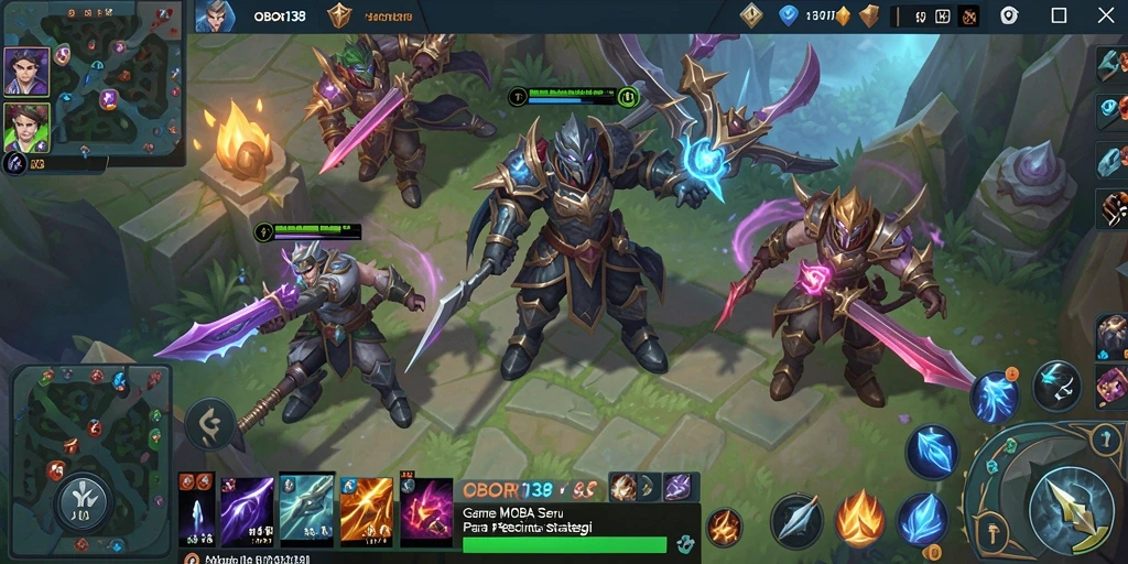 Tampak aksi seru dalam gameplay MOBA OBOR138.