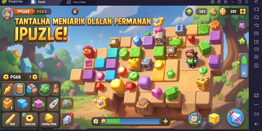 Tampilan gameplay PGG68 yang menantang dan menarik.